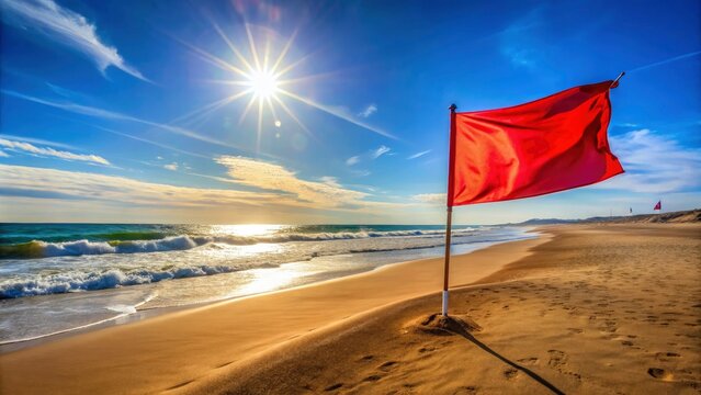 Attention beachgoers! Red flags mean strong rip currents and unsafe swimming conditions. Please stay out of the water and heed all safety advisories for your protection.