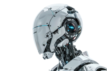 Navigating the Future of Work with Robotics: Opportunities and Challenges Isolated on Transparent Background