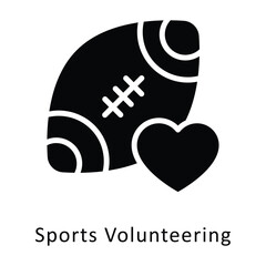 Sports Volunteering vector Glyph Design icon. Volunteering Symbol on White background EPS 10 File