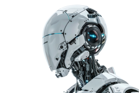 Navigating the Future of Work with Robotics: Opportunities and Challenges Isolated on Transparent Background
