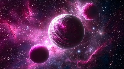 Fototapeta premium cosmic violet blue sky with nebulae. cinematic lighting