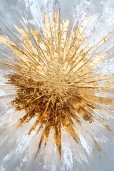 Naklejka premium Radiant golden burst an abstract representation of light and energy capturing the essence of artistic expression in modern design