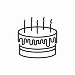 cake birthday candles icon sign vector