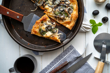 homemade delicious pizza