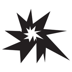 black and white compass icon