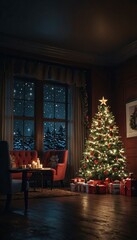 christmas tree with presents