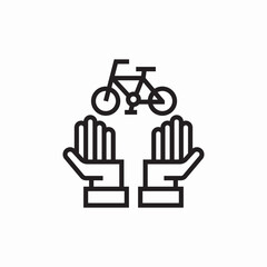 bicycle purchase icon sign vector