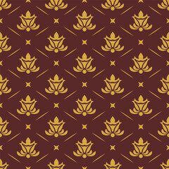 Seamless pattern with gold pattern. Heraldic pattern. Template for packaging, textiles, stylish postcards, invitations, backgrounds and creative design