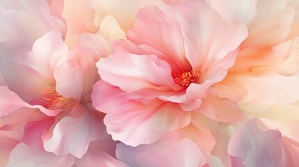 Fototapeta premium Abstract Pastel Pink Floral Background - Delicate Flower Petals with Soft Texture