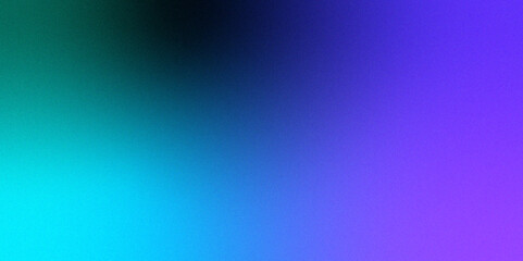 Neon blue light leaks effect background .Abstract noise background with a blue and purple gradient for appealing and modern aesthetic Gradient blue teal purple blur abstract background