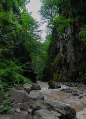 The road to the waterfall located in the south of Azerbaijan