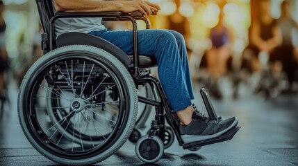 Man in Wheelchair at Fitness Class Inclusive Wellness Accessible Exercise