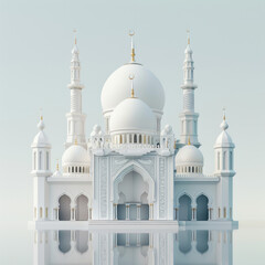 Fototapeta premium A 3D white mosque
