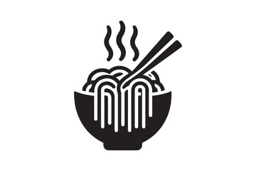 Obraz premium Noodles In Bowl Vector Art & Illustration