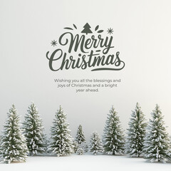 Fototapeta premium Merry Christmas social media post