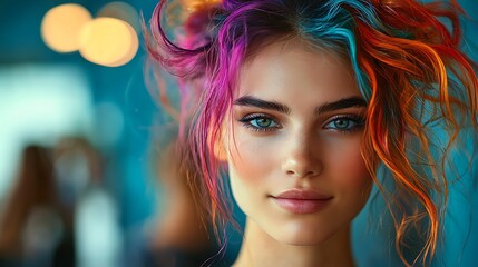 Obraz premium Avant-Garde Hairstyling Inspiration for Fashion
