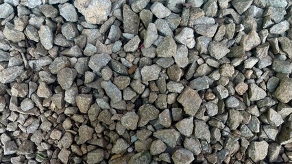 The background of small stones on the ground is very artistic