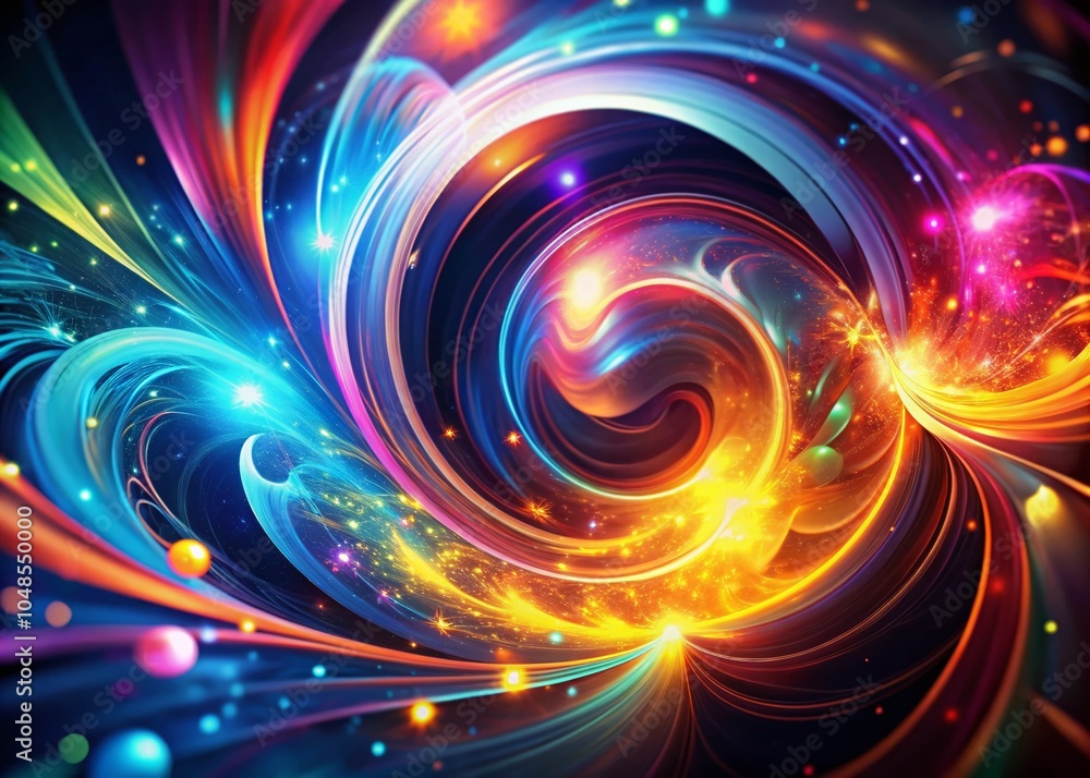 Aufkleber abstract looping motion graphics in low light capture - vivid colors and dynamic movement