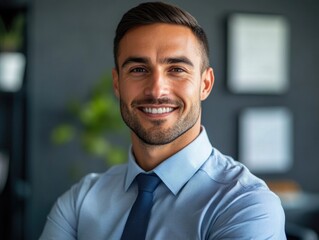 Obraz premium Business Man in Suit Smiling