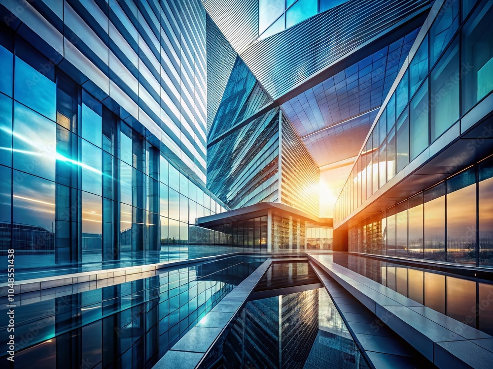 Aufkleber abstract tech background in architectural photography for minimalistic graphic design