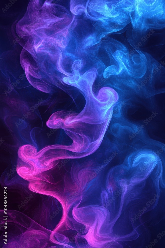 Poster ethereal swirls of color: a mesmerizing abstract image