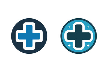 Fototapeta premium Creative Medical Cross Icon Vector Art & Illustration