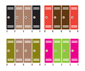 locker set with different color