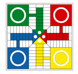 JUEGO PARCHIS VECTORIZADO TABLERO EN FORMA DE CRUZ