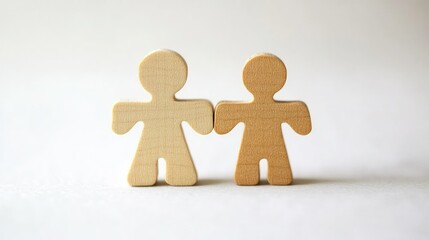 Male and female gender symbols made of puzzle pieces, fitting together on a white background, representing gender inclusivity and connection.