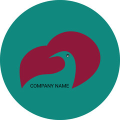 very simple graphic logo design. vector