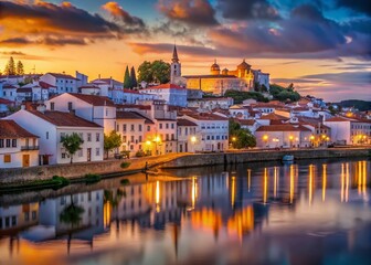 Fototapeta premium Alcacer do Sal at Dusk - Low Light Photography of the Enchanting Portuguese Cityscape