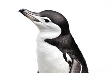 Naklejka premium Chinstrap penguin on white background, Ai Generated