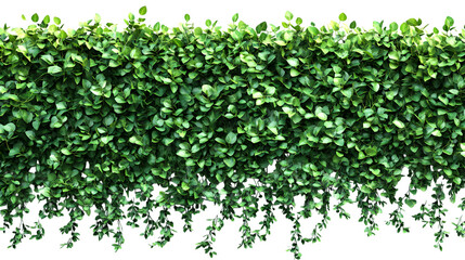 Green plant wall panel, isolated on white background