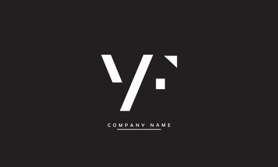 Obraz premium VF, FV, V, F Abstract Letters Logo Monogram