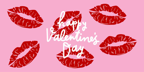 Happy Valentine's Day vector retro greeting cards. Holiday templates for banner, flyer, brochure, advertising, poster. Aesthetics love design for 14 February holiday. Cute hearts and kiss prints