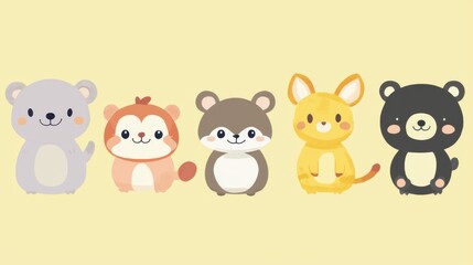 Obraz premium Small Animal Role-Switching Illustration: A Whimsical Adventure