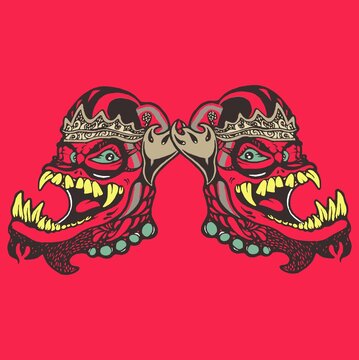 buto cakil is an evil giant in javanesse myth that he likes to kidnap children