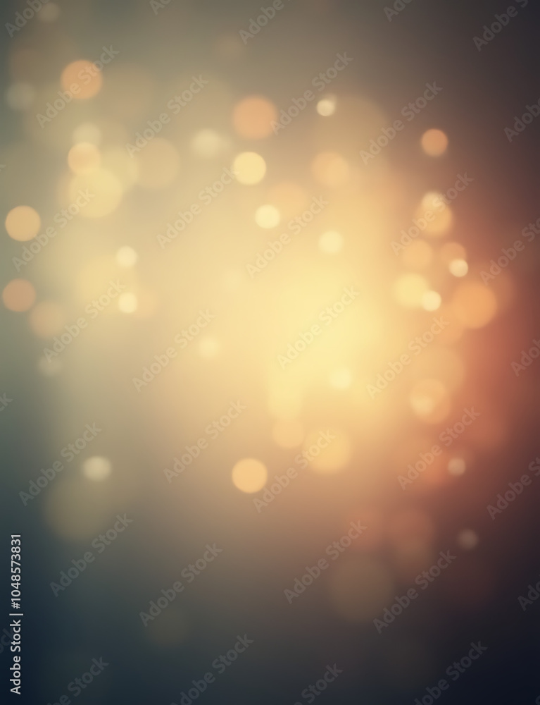 Poster Soft focus blur on a wall of gentle abstracted lights with subtle soft background colors.