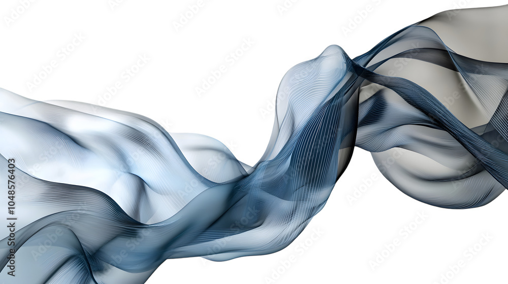 Poster modern digital abstract 3d background. copy space. based on generative ai, isolated on transparent