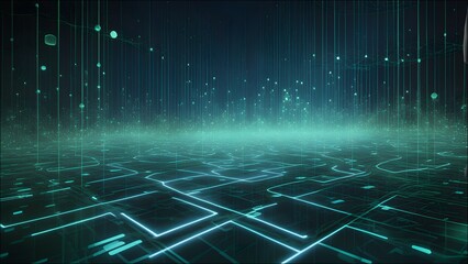 A futuristic AI visualization that highlights pattern recognition, showing intricate digital patterns emerging from data points in a dark, high-tech environment.