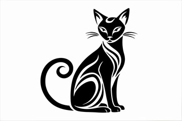 Elegant Cat Silhouette Design