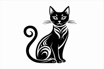 Elegant Cat Silhouette Design