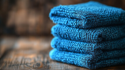 Blue Rag for Housework and Cleaning