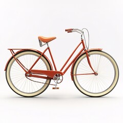 red bicycle isolated on white