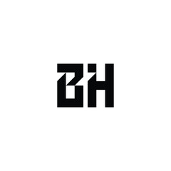 BH monogram logo design letter text name symbol monochrome logotype alphabet character simple logo