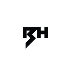 Obraz premium BH monogram logo design letter text name symbol monochrome logotype alphabet character simple logo