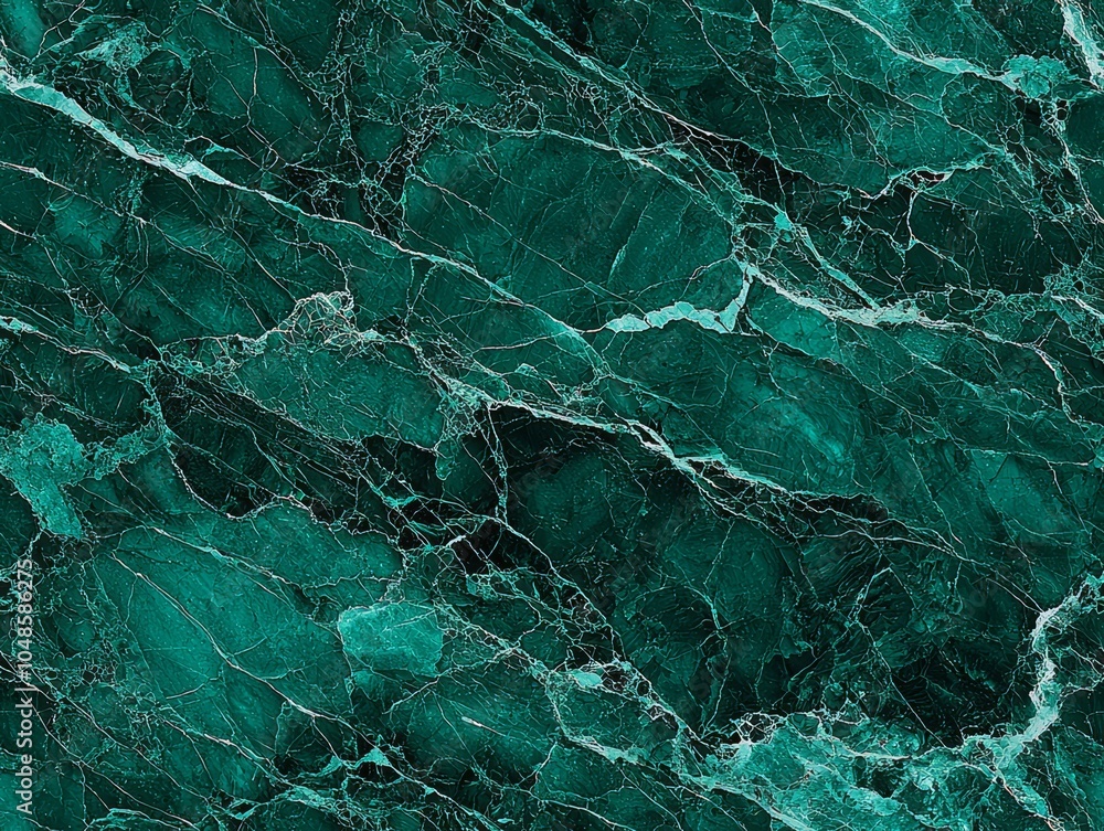 Poster seamless of stunning emerald colored marble texture with intricate swirling patterns and elegant min