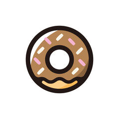 Fototapeta premium Doughnut outline icon for graphic design, apps and websites