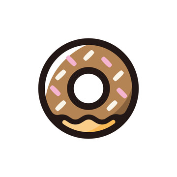 recommend clip art: Doughnut outline icon for graphic design, apps and websites