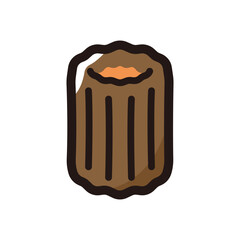 Canelé outline icon for graphic design, apps and websites